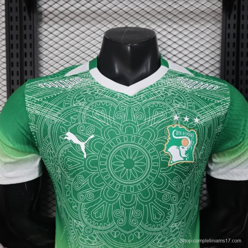 2026 Player Version Ivory Coast Special Edition Green Jersey