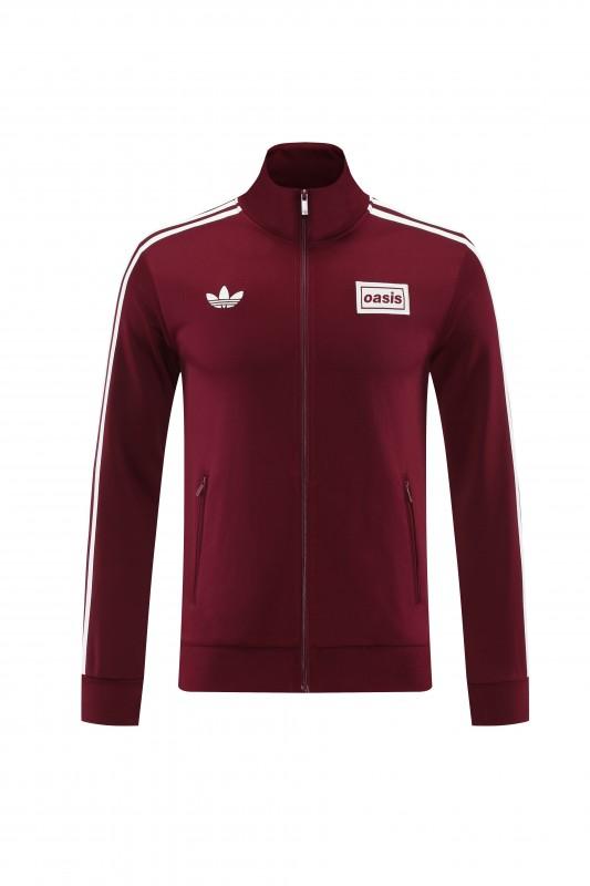 2026 Adidas x OASIS Wine Full Zipper Jacket + Long Pants