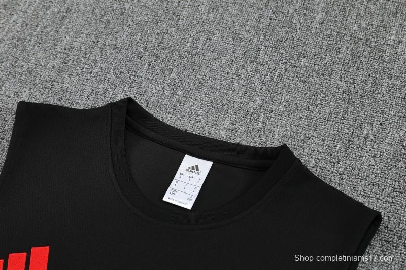 26/27 Liverpool Black Sleeveless Training Vest +Shorts Set