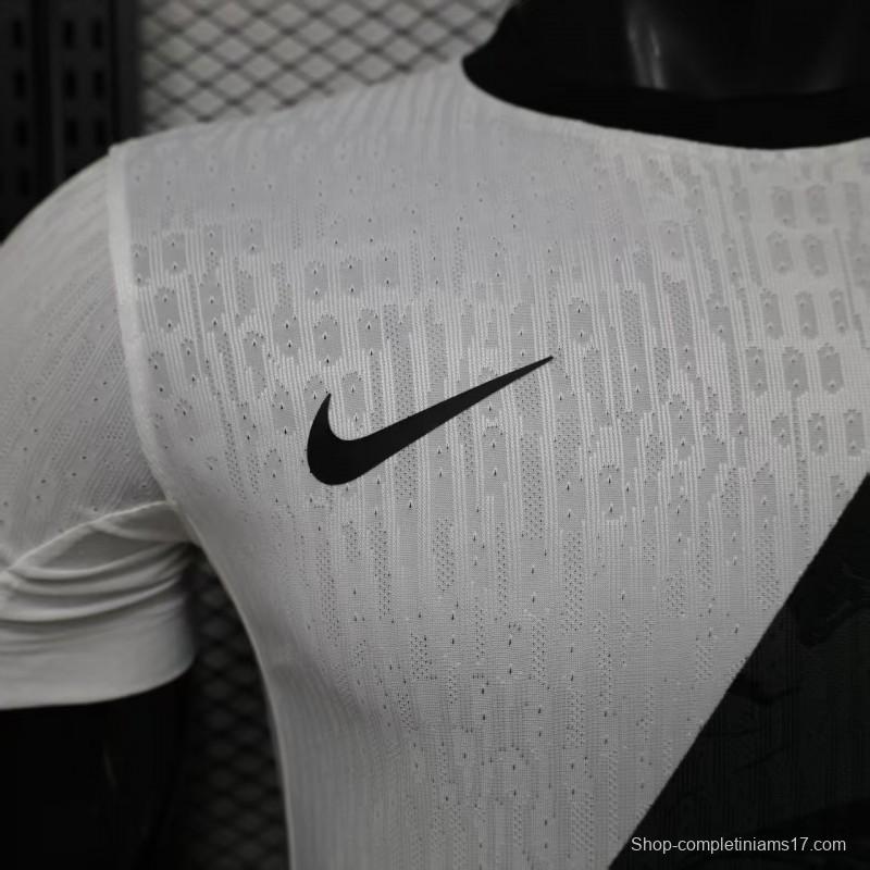 Player Version 26/27 Vasco da Gama Away White with Black Diagonal Sash Jersey