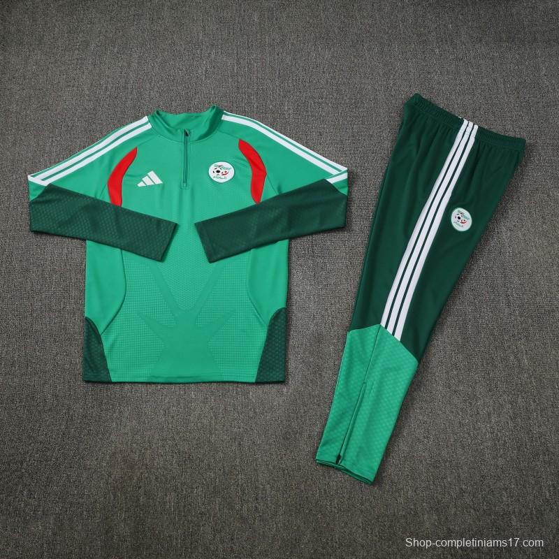 26/27  Algeria Green Half Zipper Jacket  Tracksuit + Long Pants
