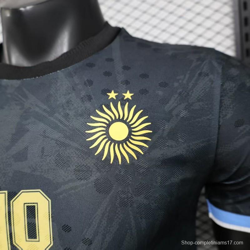 Player Version 2026 Argentina Black with Gold Sun Special Edition Jersey
