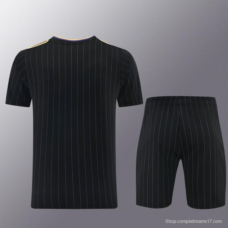 26/27  Manchester United Black Short Sleeve+Soccer Shorts