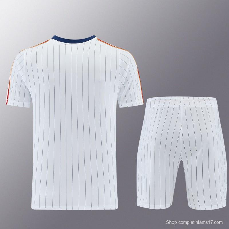 26/27 AS Roma White Short Sleeve+Soccer Shorts