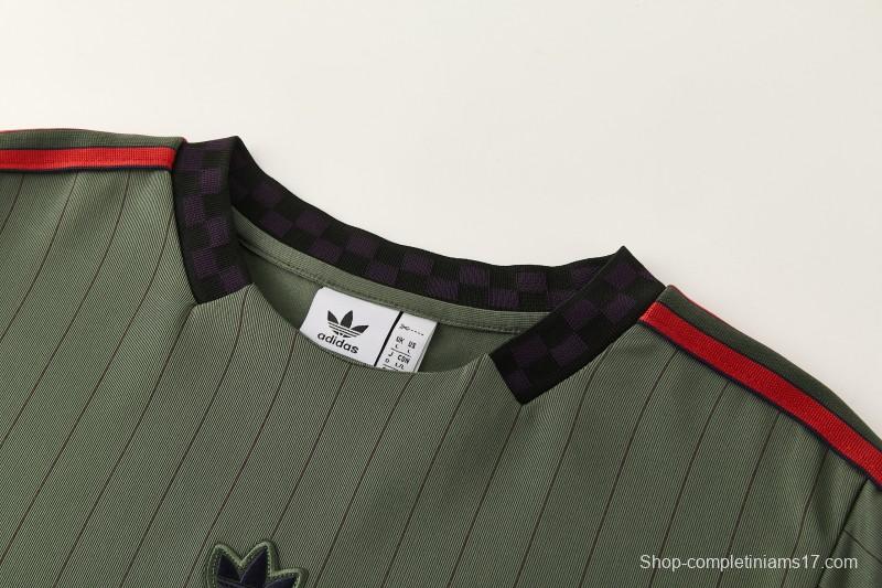 26/27 Bayern München  Forest Green  Pinstripe  Short Sleeve+Soccer Shorts