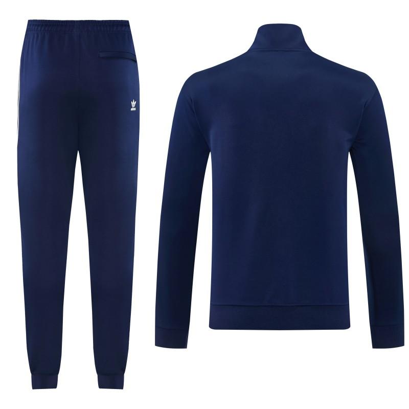 2026 Adidas Navy Blue Full Zipper Jacket + Long Pants