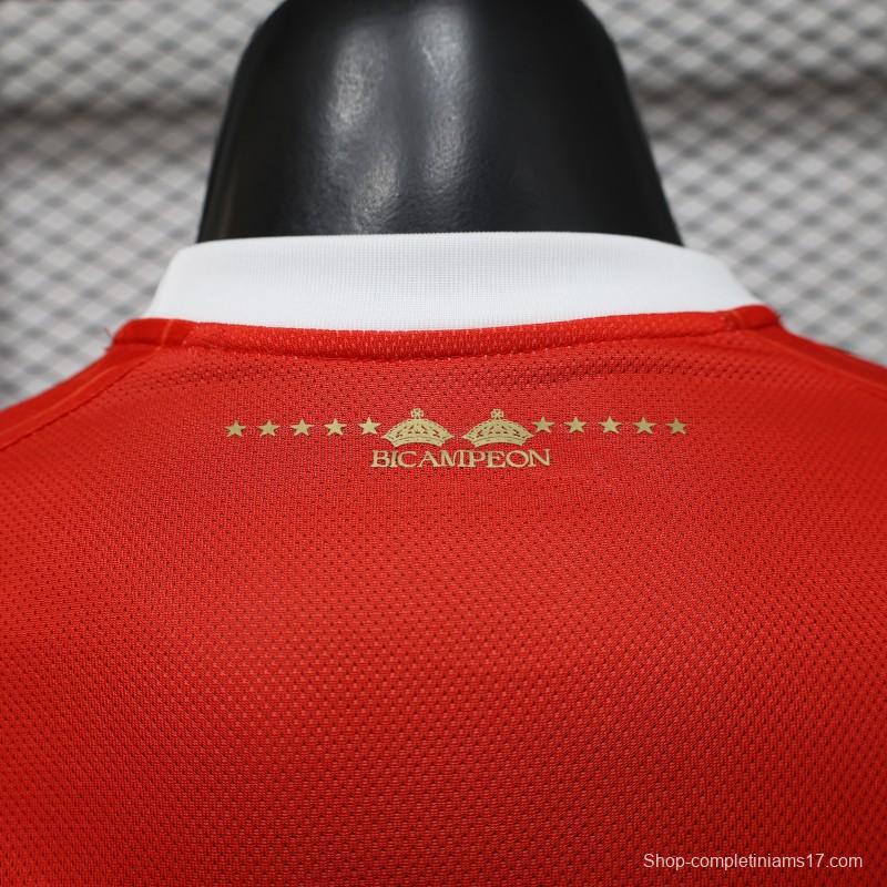 Player Version 26/27 Deportivo Toluca FC Red with Circular Stripe Pattern Home Jersey