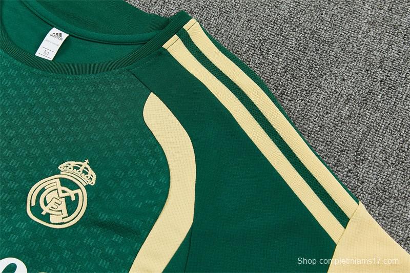 2026 Real Madrid Green & Cream  Short Sleeve+Soccer Shorts