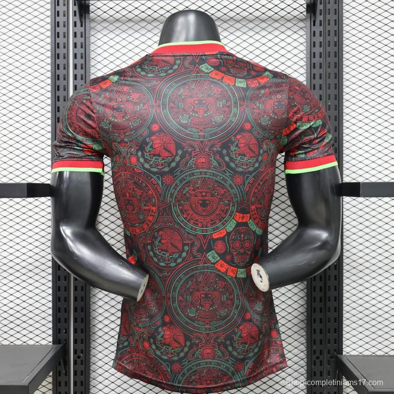 Player Version 2026 Mexico  Black with Aztec Calendar & Day of the Dead Special Edition Jersey