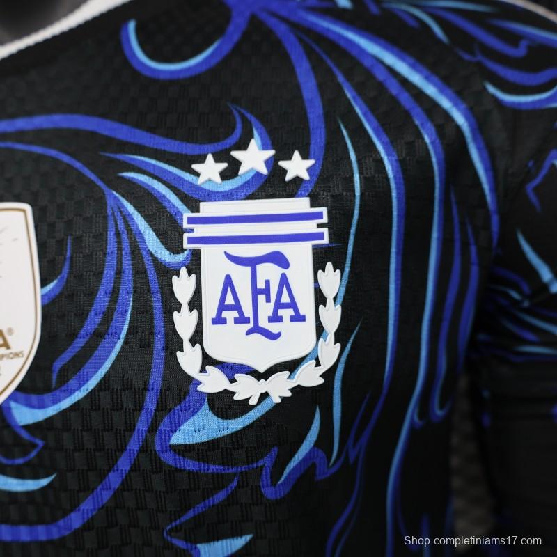 Player Version  26/27  Argentina  Black & Blue  Long Sleeve Jersey
