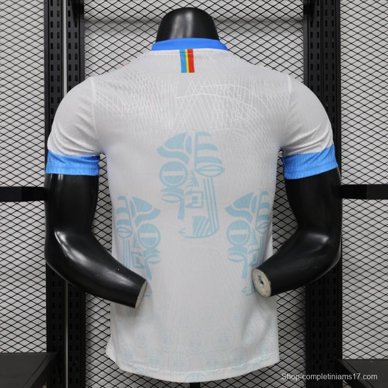 Player Version 26/27  DR Congo  White & Sky Blue  Special Edition Away Jersey
