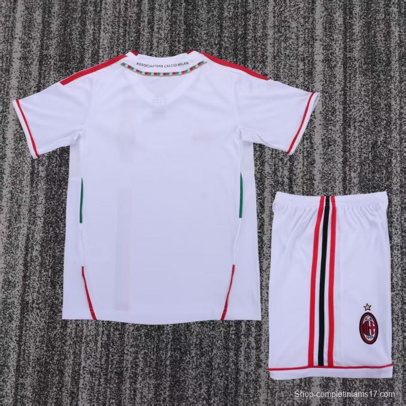 Retro 2010/11 Kids AC Milan White Away Jersey