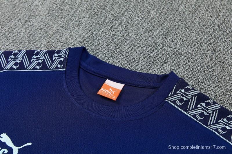 26/27 Manchester City Navy Blue  Short Sleeve Tracksuit + Long Pants