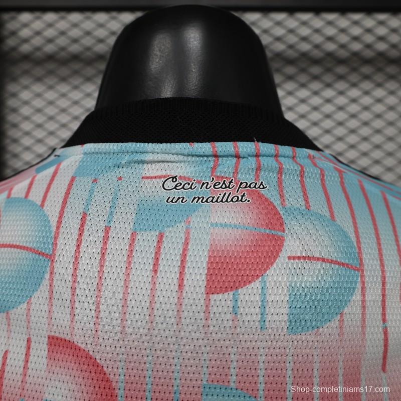 Player Version 26/27 Belgium Frozen Blue & Pink  Away Long Sleeve Jersey