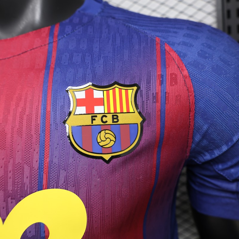 Player Version 25/26 FC Barcelona Royal Blue & Garnet Red  Special Edition Jersey