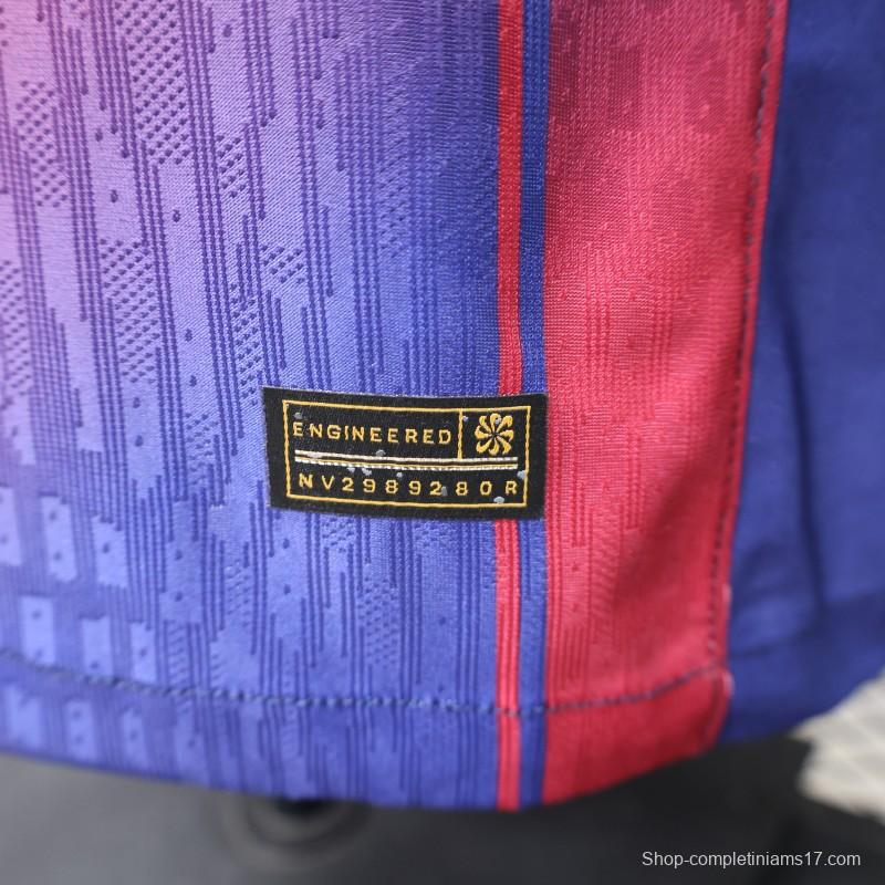 Player Version 25/26 FC Barcelona Royal Blue & Garnet Red  Special Edition Jersey