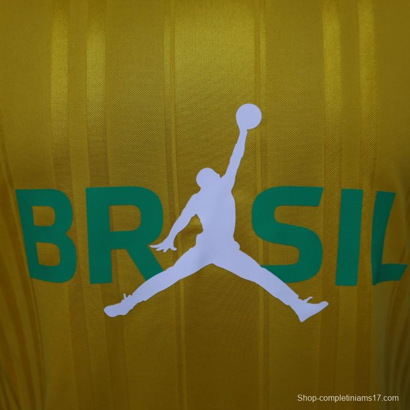 Player Version 2026 Brazil × Jordan Brand Yellow Special Edition Home Jersey