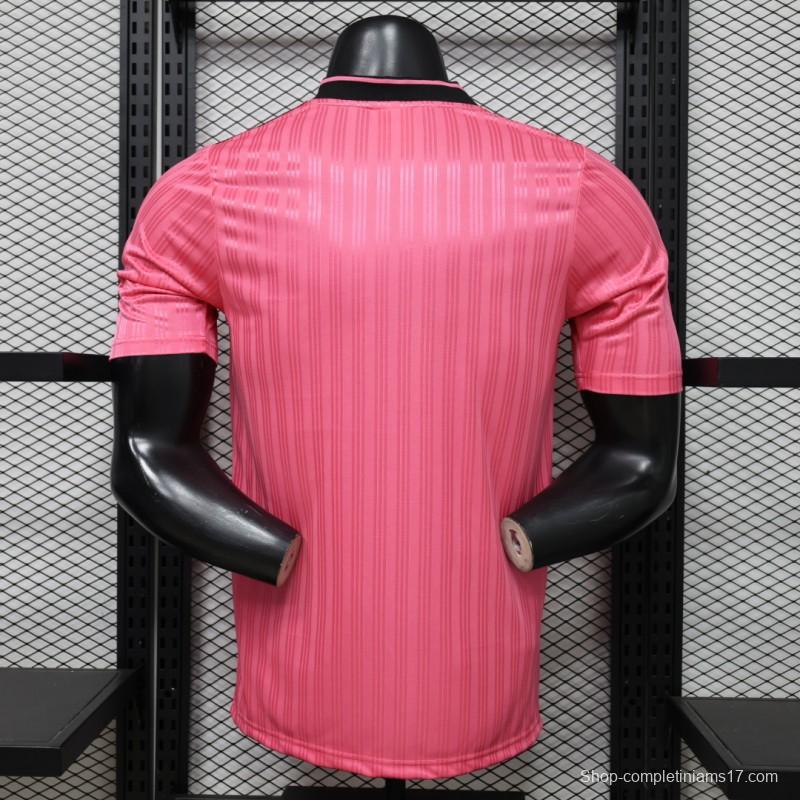 Player Version 2026 Adidas Originals Pink Stripe Retro Football Jersey