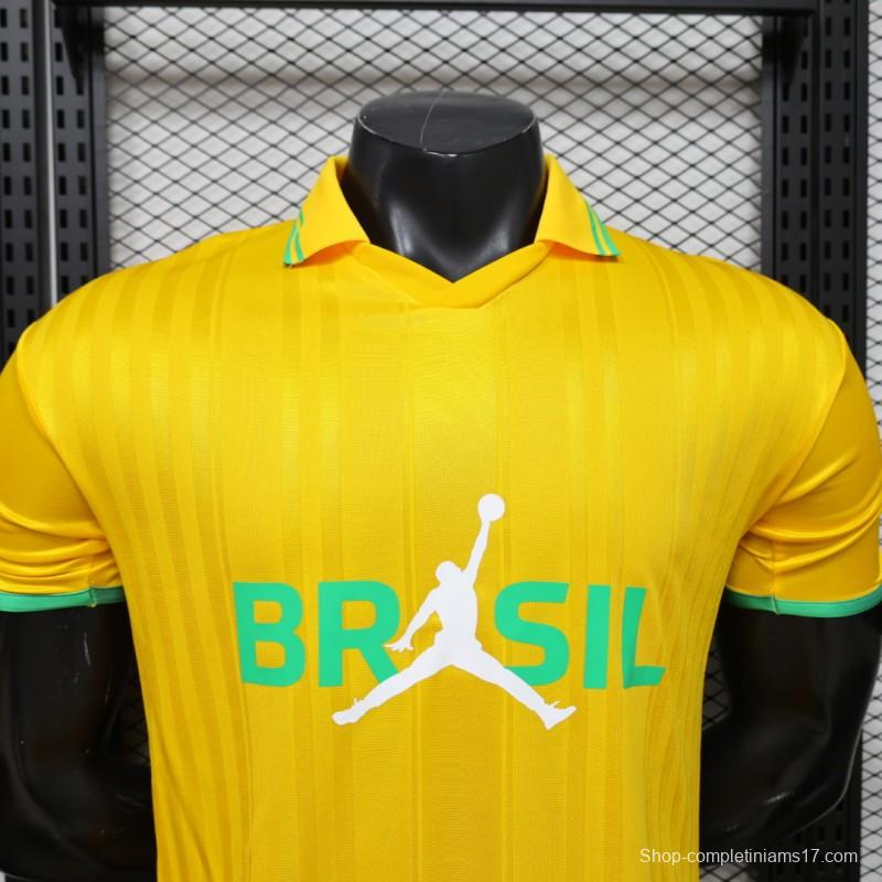 Player Version 2026 Brazil × Jordan Brand Yellow Special Edition Home Jersey