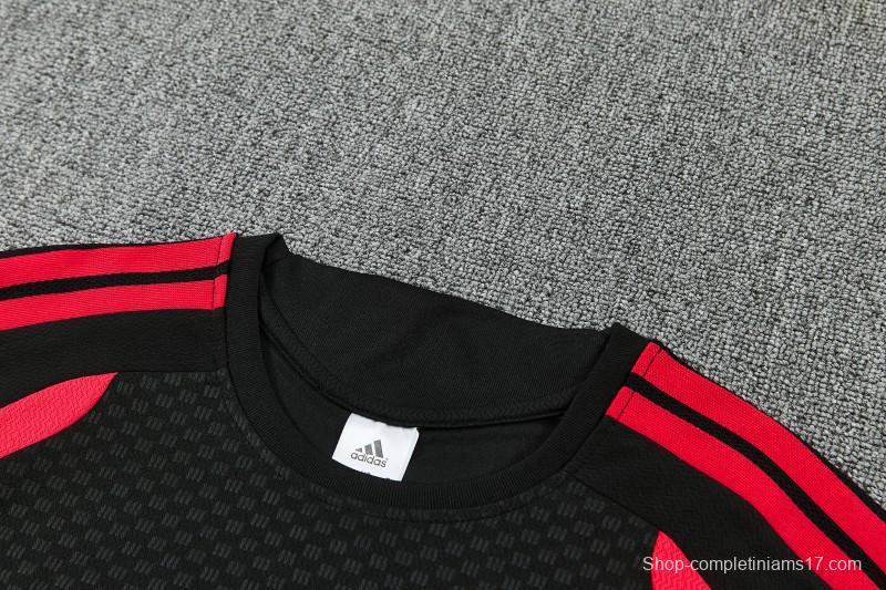 26/27 Manchester United Black &Red Short Sleeve+Soccer Shorts