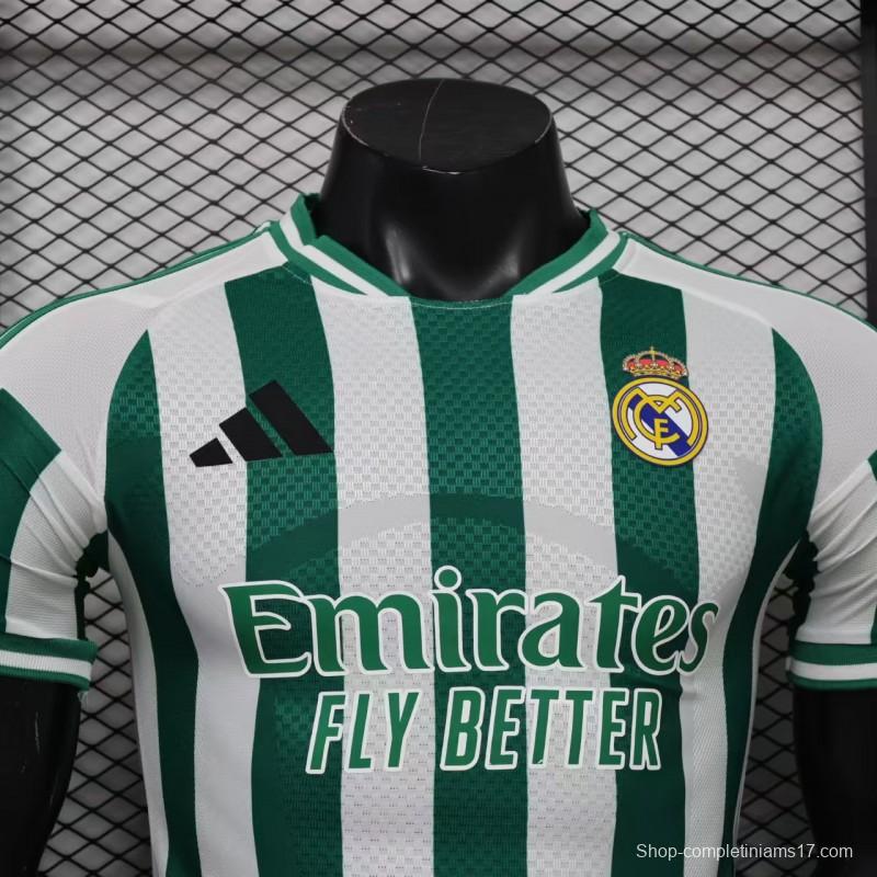 Player Version 26/27 Real Madrid Green & White Stripes Special Edition Jersey