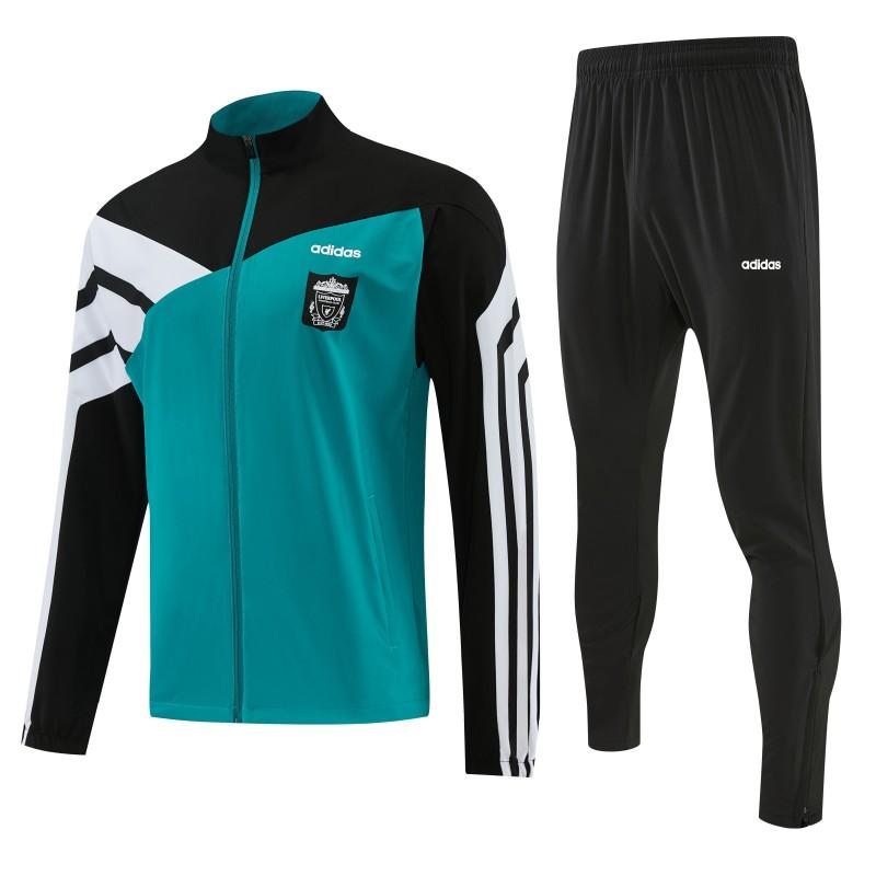 26/27 Liverpool  Teal & Black Full Zipper Jacket Tracksuit + Long Pants