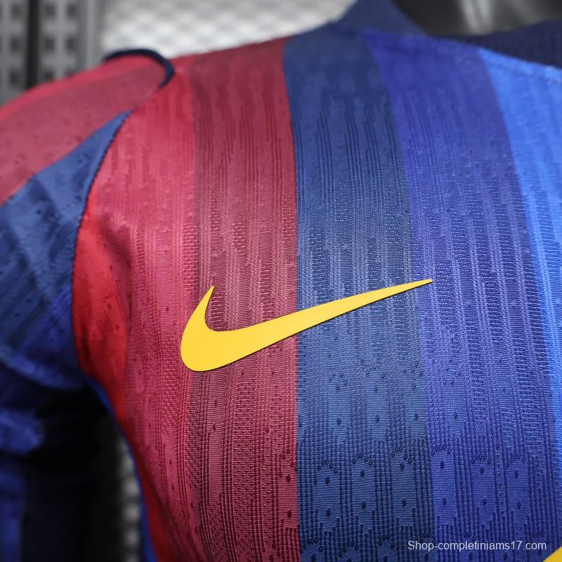 Player Version 26/27 Barcelona Long Sleeve Home Jersey