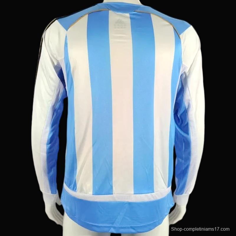 Retro 2006 Argentina Home Long SLeeve Jersey