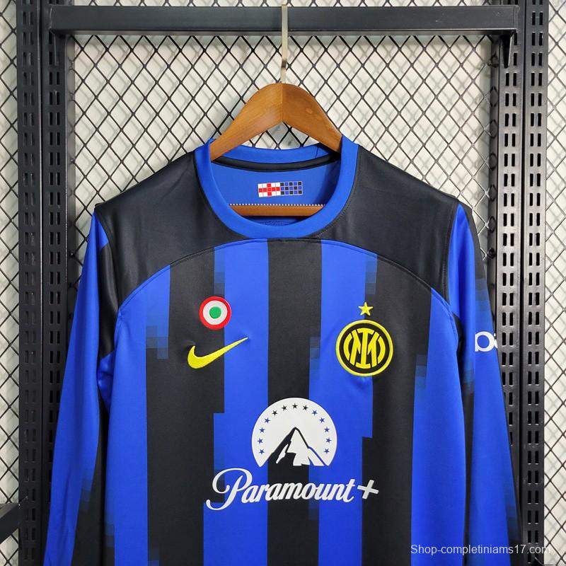 23/24 Inter Milan Home Long Sleeve Jersey