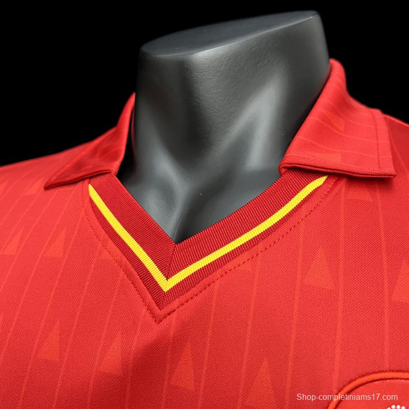 Retro 1988-91 Spain Home  Jersey