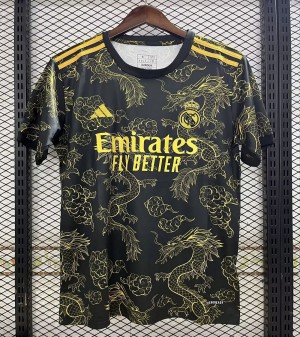 23/24 Real Madrid Black/Yellow Dragon Jersey