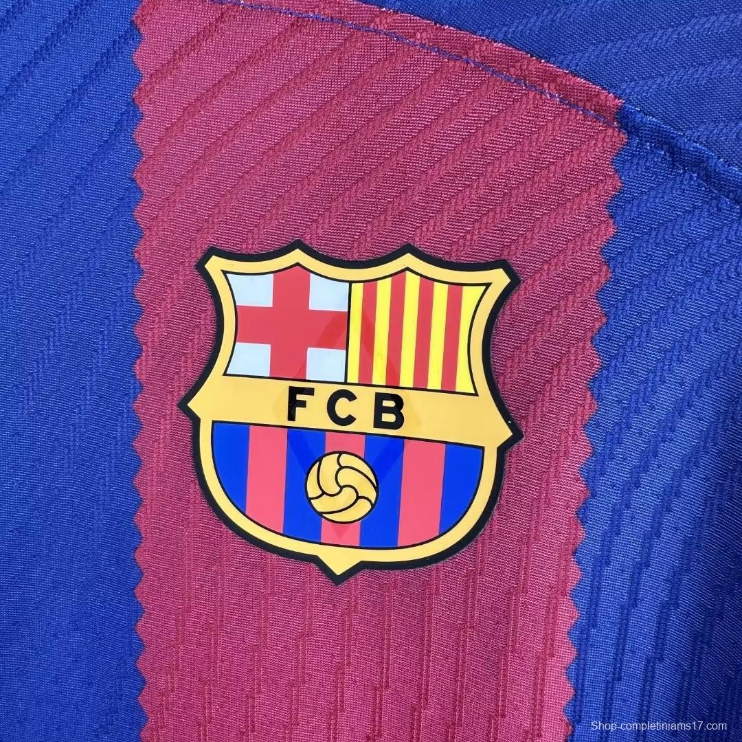 Player Version 23/24 Barcelona Home Rolling Stones Special Jersey