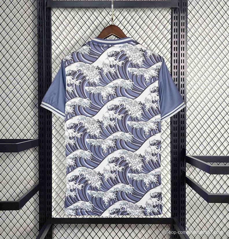 2024Japan Blue The Great Wave off Kanagawa Concept Training Jersey