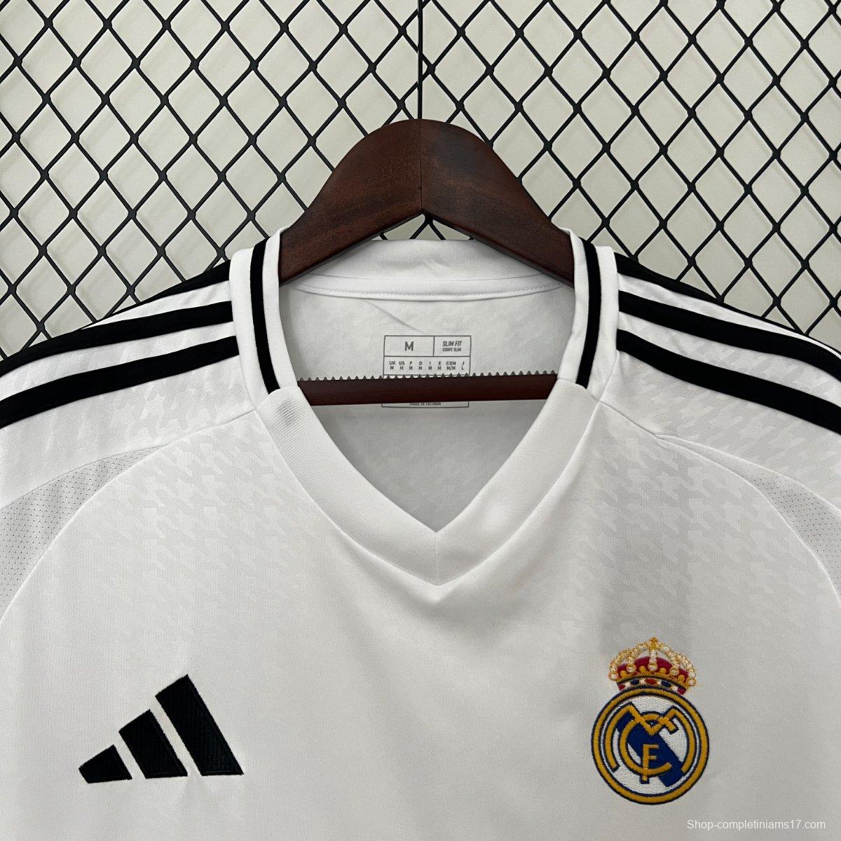 24/25 Real Madrid Home Jersey With 15 Trophy Patch