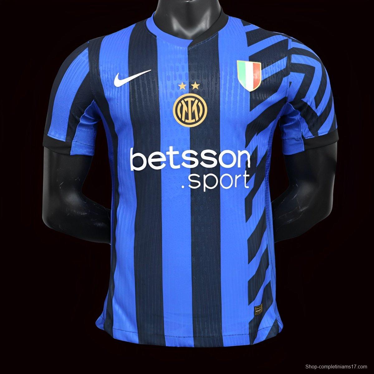 Player Version 24/25 Intern Milan Home Jersey With Scudetto Patch