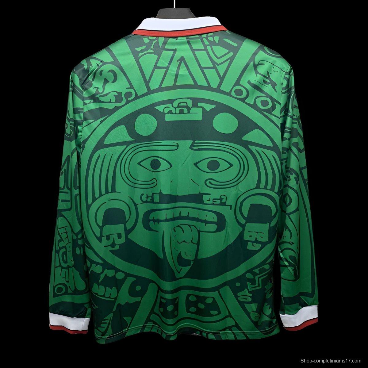 Retro 1998 Mexico Home Long Sleeve Jersey