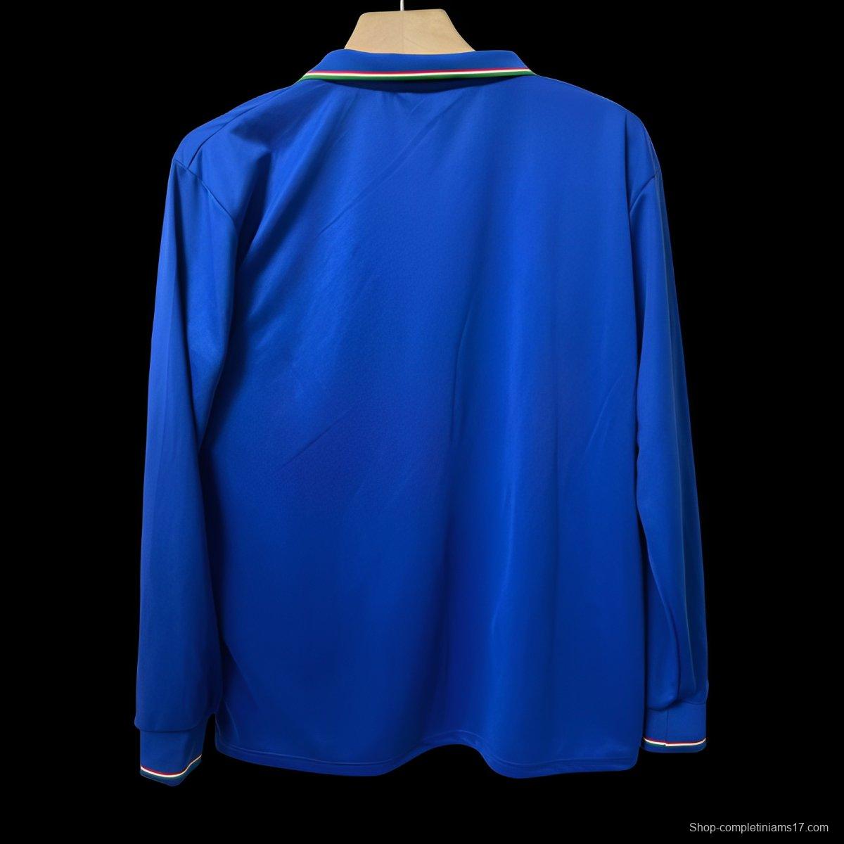 Retro 1982 Italy Home Long Sleeve Jersey
