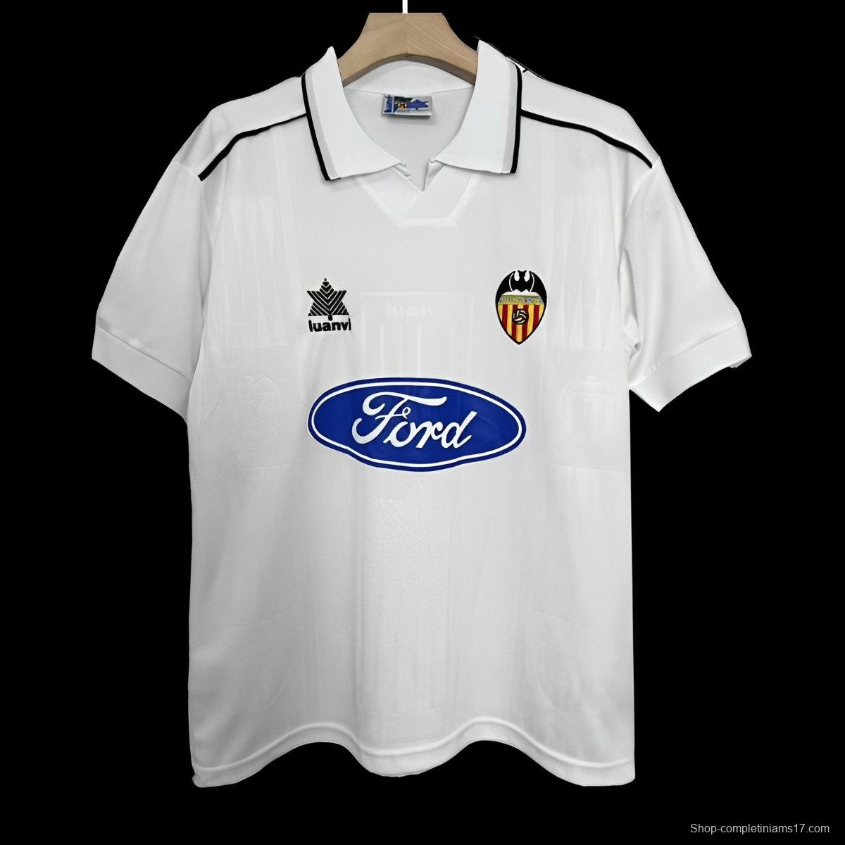 Retro 96/97 Valencia Away White Jersey