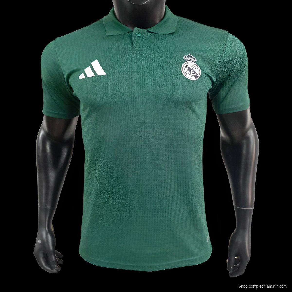 Player Version 24/25 Real Madrid Green Polo Jersey