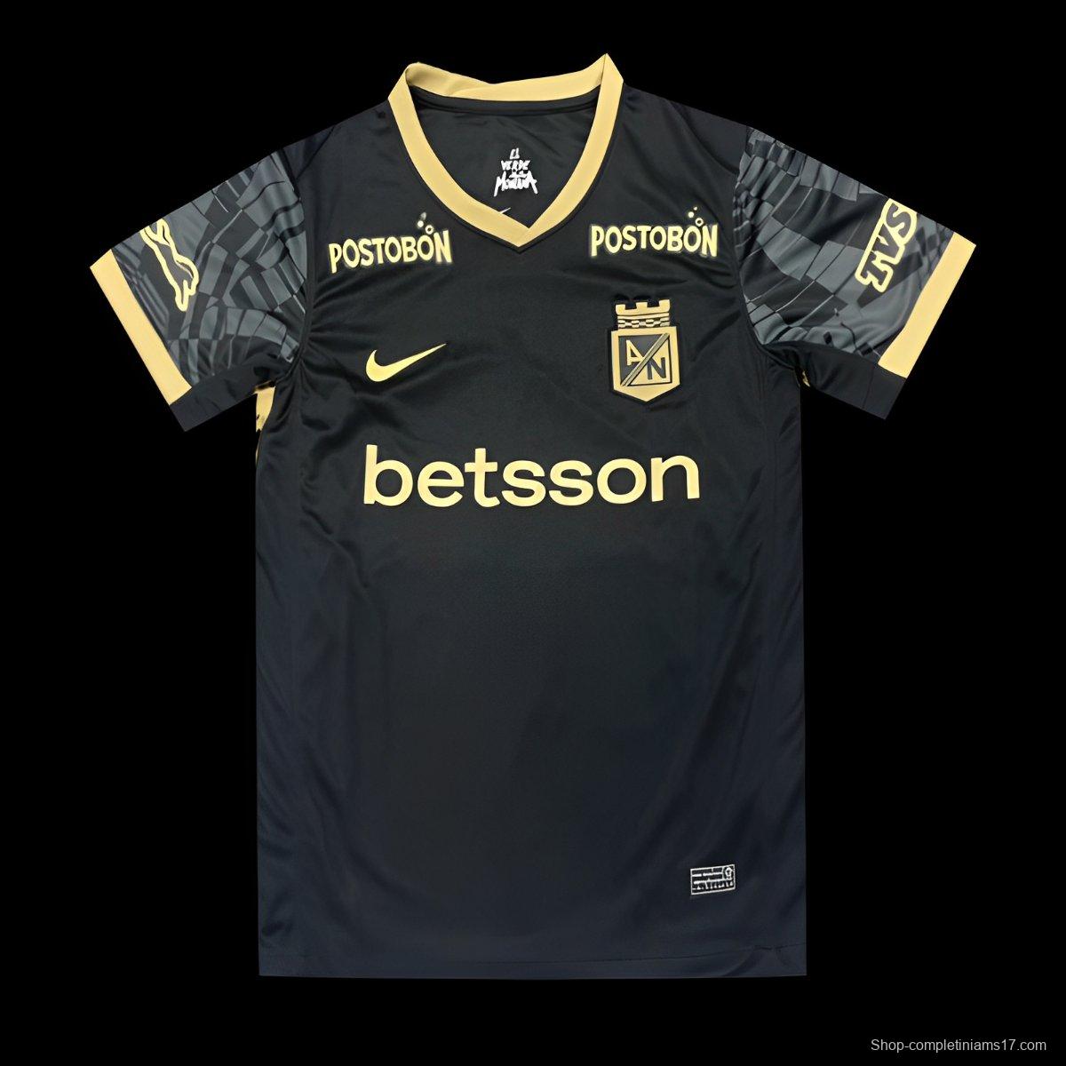 25/26  Atletico Nacional Away Black Jersey
