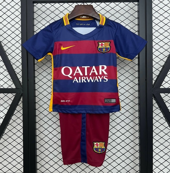 Retro 15/16 Kids Barcelona Home Size 16-28 Jersey