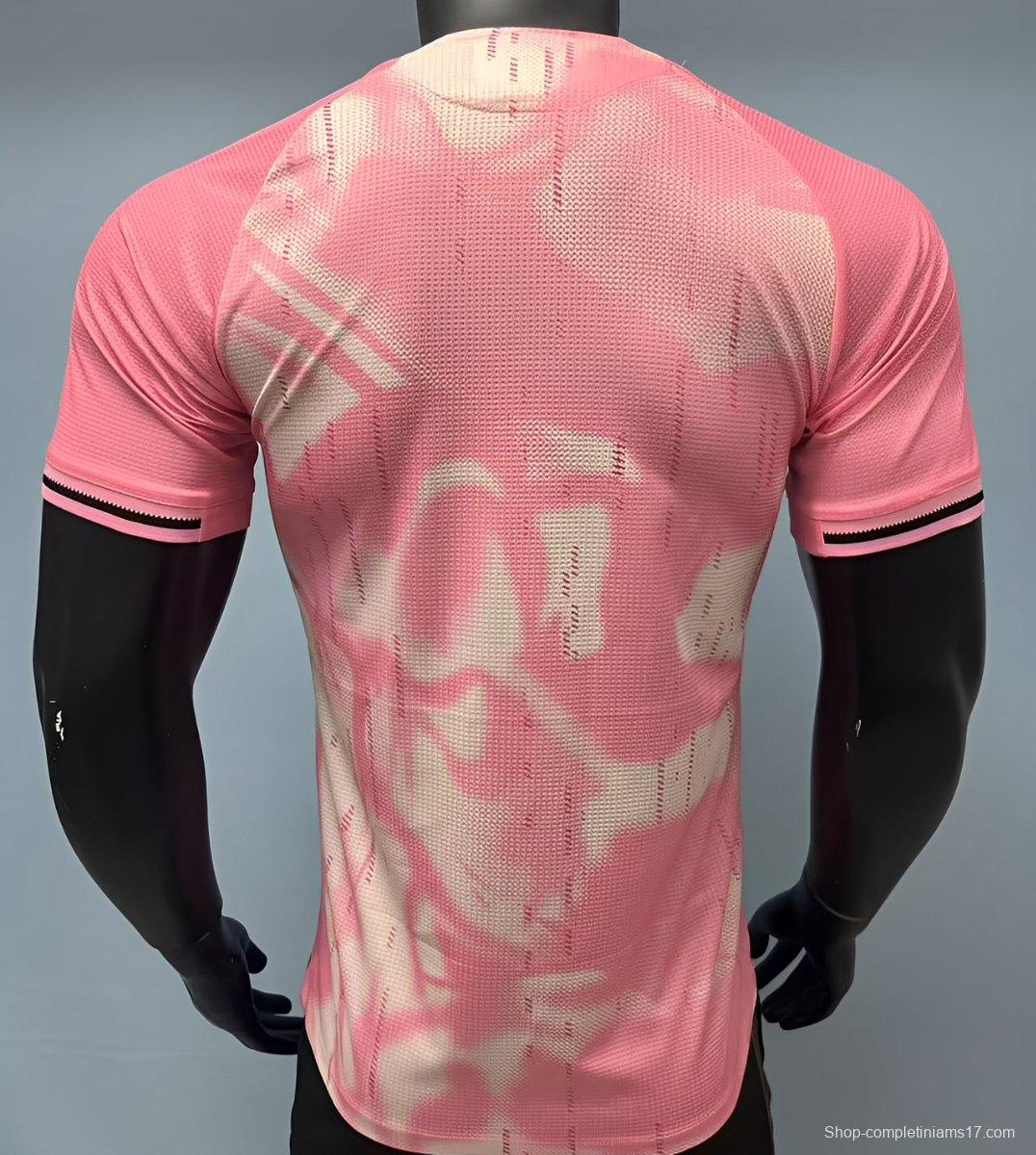 Player Version 25/26 Real Madrid Pink with Abstract Camouflage Pattern Jersey