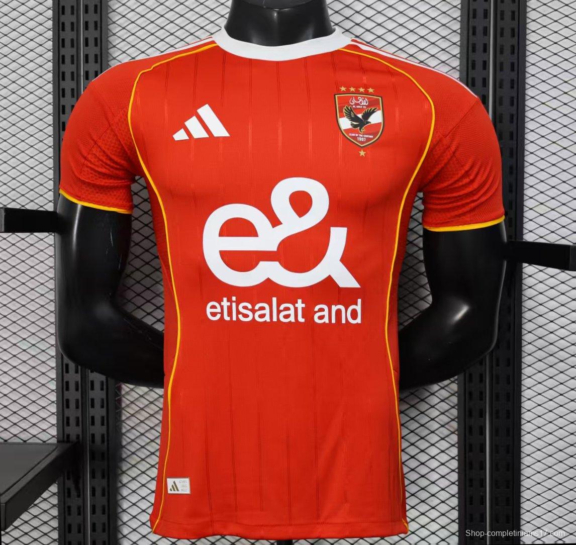 Player Version 25/26 Al Ahly FC Home Jersey