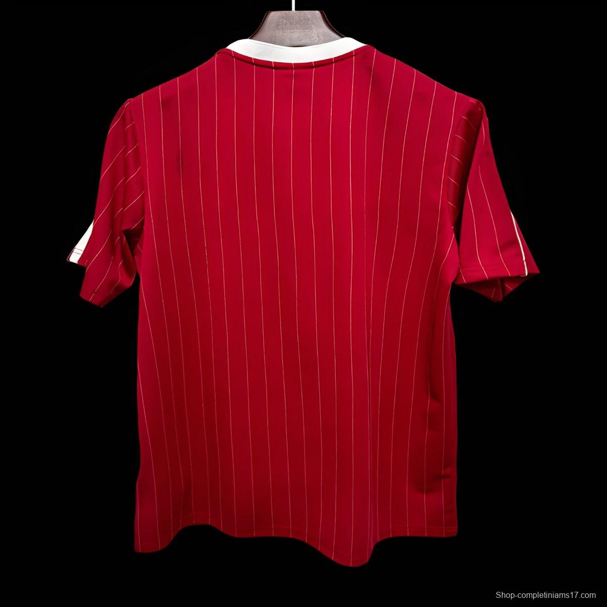 25/26 Manchester United Adidas Original Terrace Icons Wine Jersey