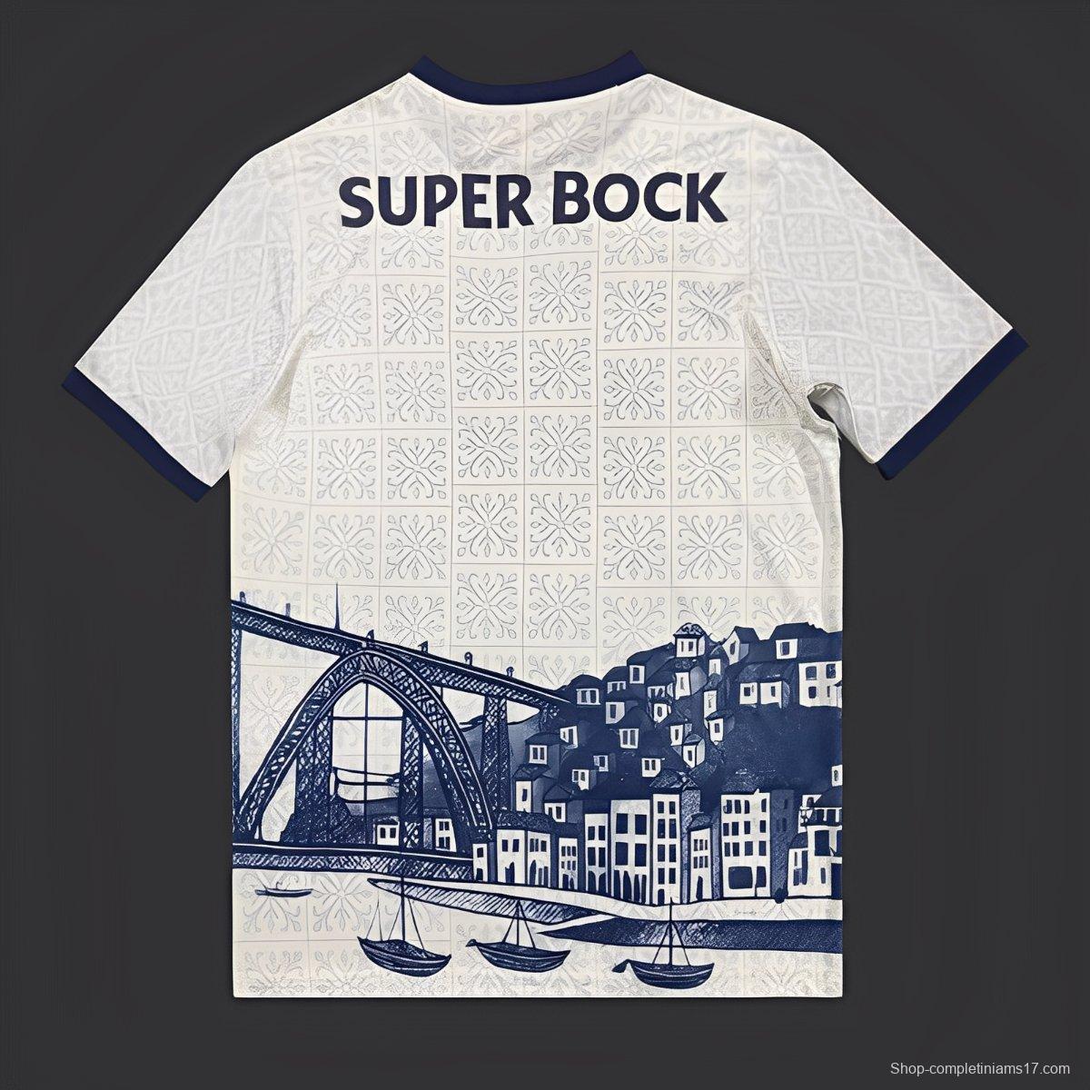 25/26 FC Porto White with Porto Bridge and Azulejo Pattern Jersey