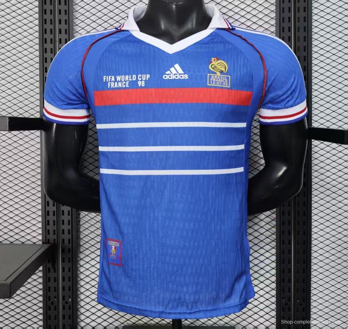 Player Version 1998 France Home Jersey