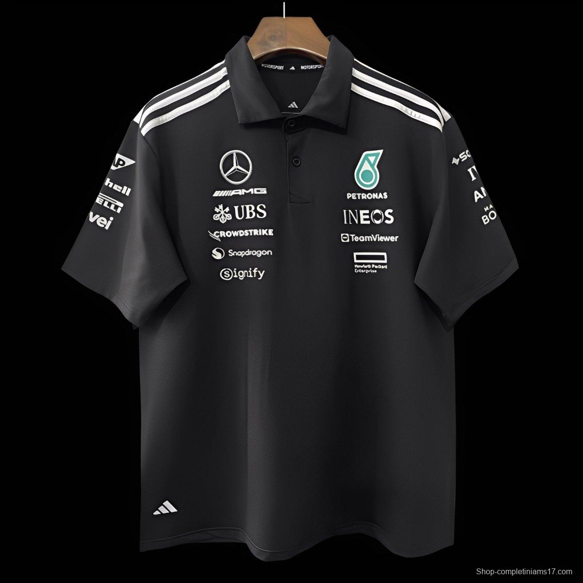 2026 F1 Mercedes-AMG Petronas F1 Team Black Polo Shirt