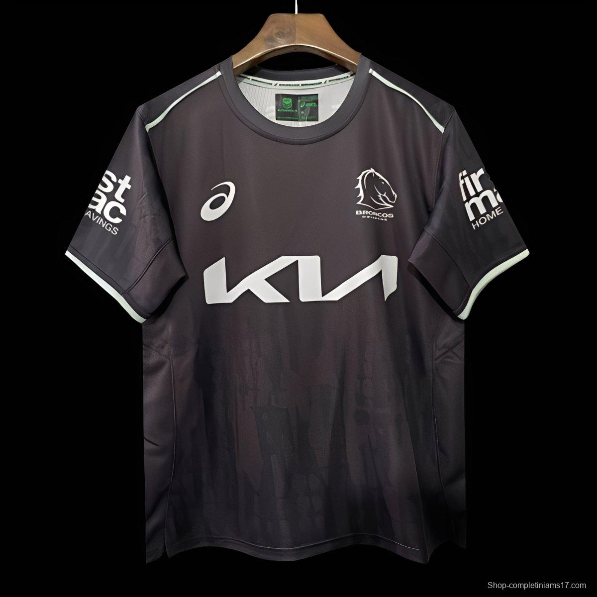 25/26 Brisbane Broncos Charcoal Grey Training Jersey
