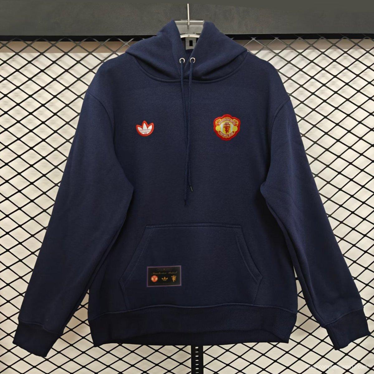 25/26 Manchester United Navy Hoodie Jacket-9 Colors