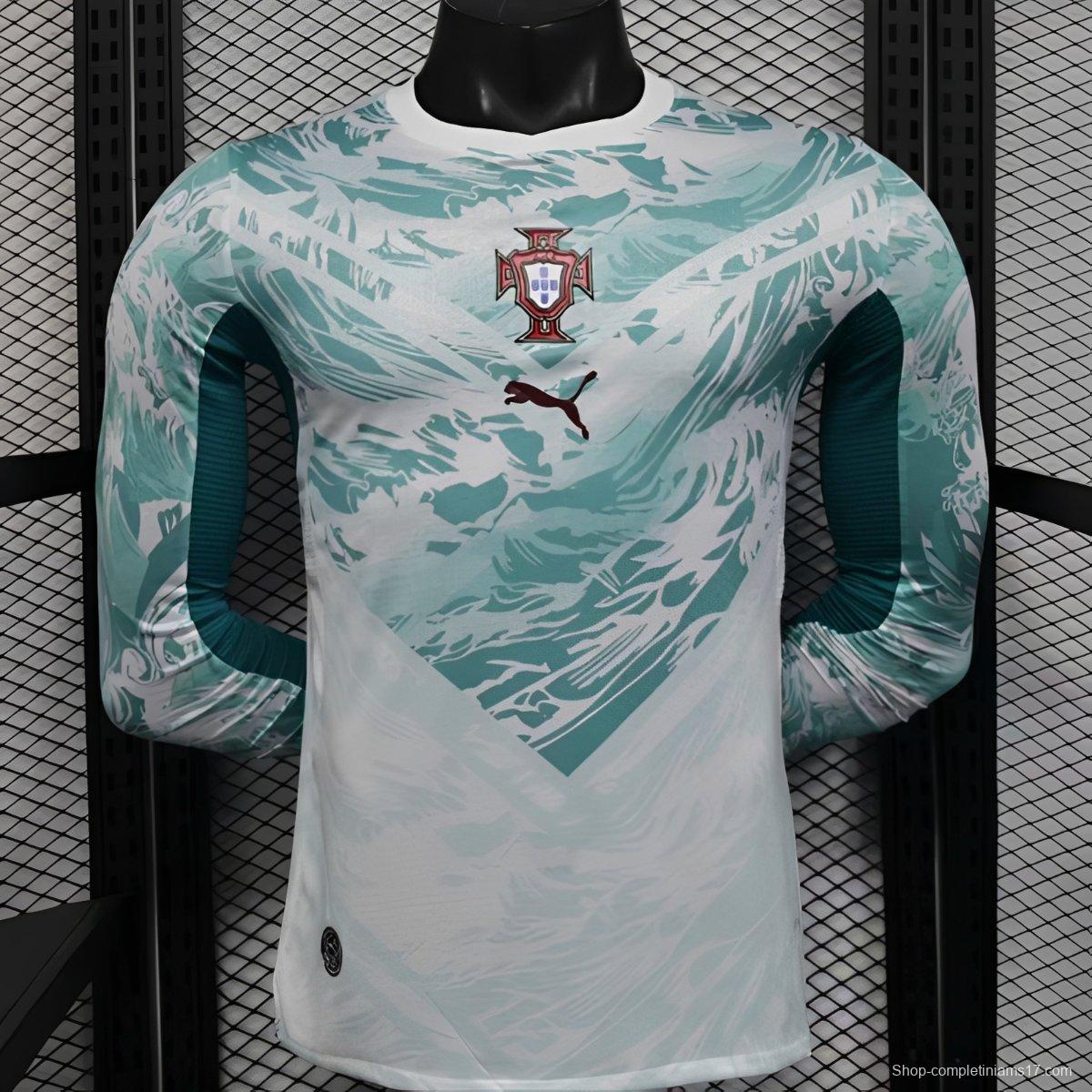 2026 Player Version  Portugal Away White  Long Sleeve Jersey